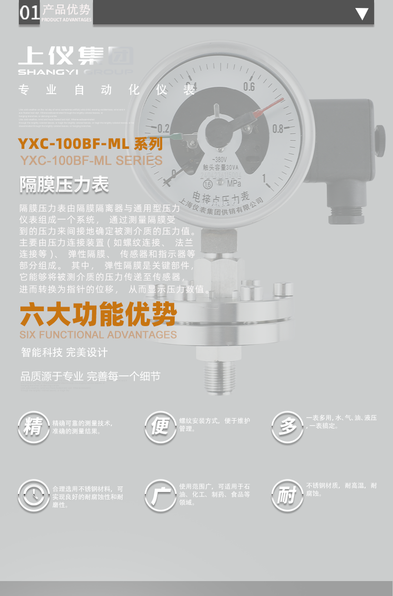 YXC-100BF-ML-螺纹安装不锈钢电接点隔膜压力表_04.png